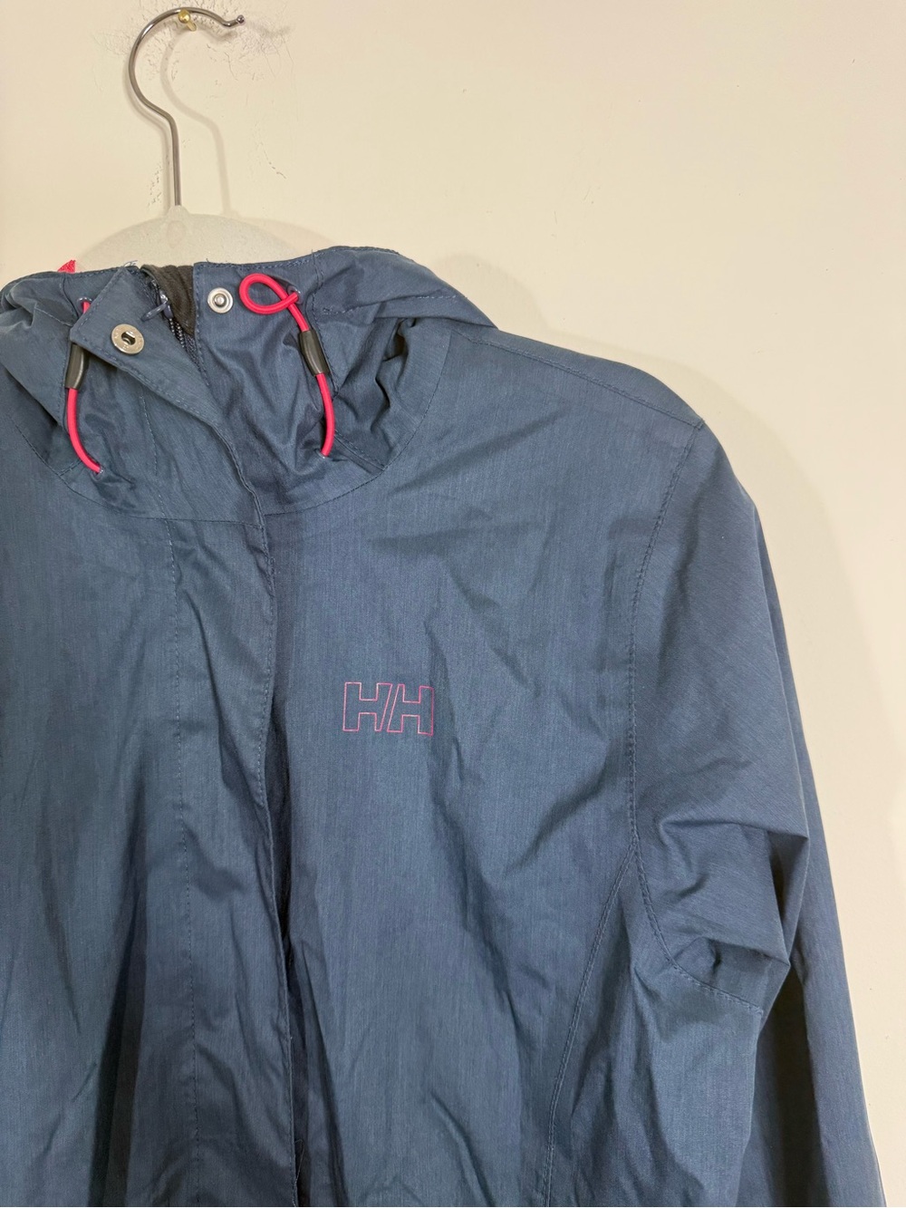 Helly Hansen Seven J Rain Jacket Navy Blue Pink Small - Picture 3 of 7